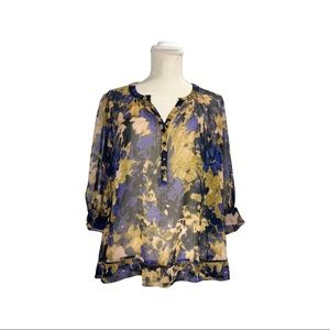 Urban Outfitters Chiffon Floral Blouse